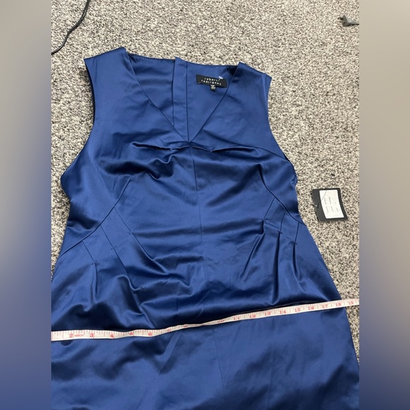 ROBERT RODRIGUEZ New Blue Cotton Satin Sheath Career Cocktail Party Dress 8 - Picture 14 of 15